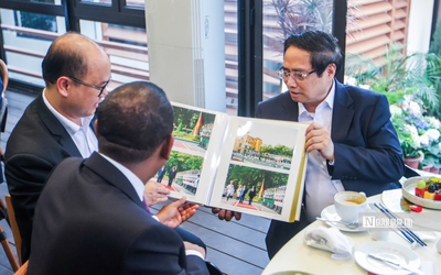Thủ tướng Phạm Minh Chính và Thủ tướng Ethiopia cùng dùng bữa sáng, uống cà phê, thăm chùa Trấn Quốc