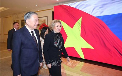 Tổng Bí thư Tô Lâm hội kiến Chủ tịch Hội đồng Liên bang Nga