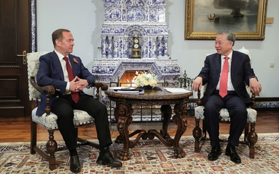 Tổng Bí thư Tô Lâm hội kiến Phó Chủ tịch Hội đồng An ninh Liên bang Nga Dmitry Medvedev