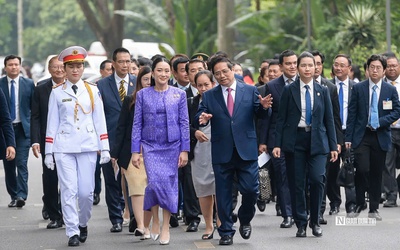 Thủ tướng Phạm Minh Chính chủ trì lễ đón Thủ tướng Thái Lan