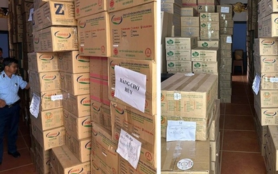 Phát hiện kho chứa 25 tấn sữa bột không rõ nguồn gốc ở Long An