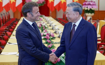 Tổng Bí thư Tô Lâm tiếp Tổng thống Pháp Macron