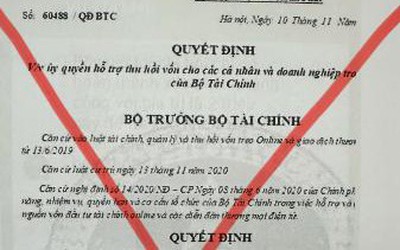 Cảnh báo giả danh Bộ Tài chính để lừa đảo