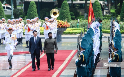 Chủ tịch nước Lương Cường chủ trì lễ đón Tổng thống Sri Lanka