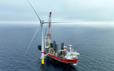 Trang trại điện gió ngoài khơi 960MW đạt cột mốc quan trọng