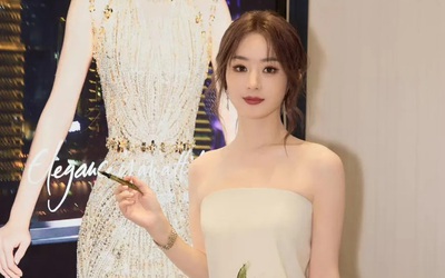 Nữ diễn viên Triệu Lệ Dĩnh gây tranh cãi với trang phục "như khăn trải bàn"