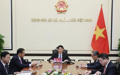 Chủ tịch nước Lương Cường điện đàm với tân Tổng thống Hàn Quốc