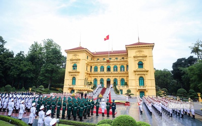 Chủ tịch nước Lương Cường chủ trì Lễ đón chính thức Tổng thống Litva