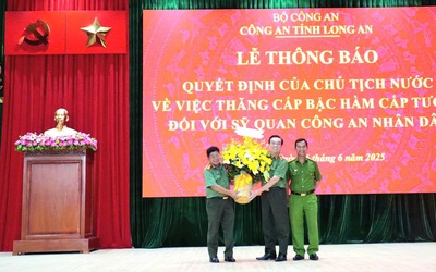 Giám đốc Công an tỉnh Long An được thăng cấp hàm Thiếu tướng