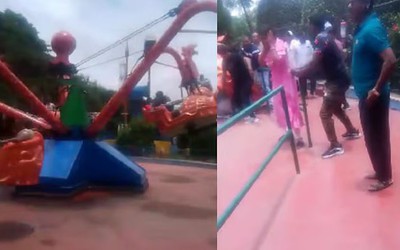 Đu quay bất ngờ gãy cánh hất văng 4 du khách xuống đất, 1 người tử vong