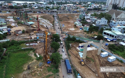 Hàng loạt công trình giao cắt Vành đai 3 bước vào giai đoạn nước rút