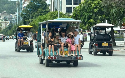 Sầm Sơn cắm biển tốc độ tối đa 30km/h gỡ vướng cho 474 xe điện phục vụ du lịch