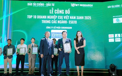 Eurowindow tự hào Top 10 Doanh nghiệp ESG Việt Nam Xanh 2025