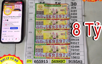 Mua 4 tờ vé số khi đi chợ, người đàn ông không ngờ trúng 8 tỷ đồng