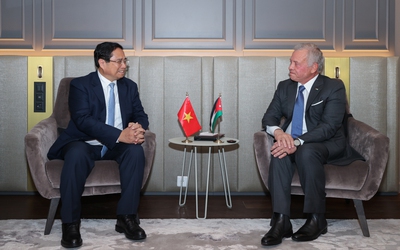 Thủ tướng Phạm Minh Chính hội kiến Quốc vương Jordan