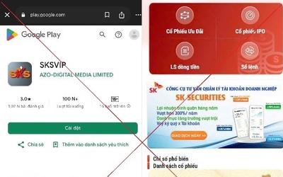 Đầu tư chứng khoán trên ứng dụng SKSVIP, 3 người chơi mất 3,5 tỷ đồng