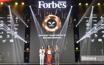 Bidiphar lần thứ 2 được vinh danh Top 50 Công ty niêm yết tốt nhất Việt Nam do Forbes Việt Nam bình chọn