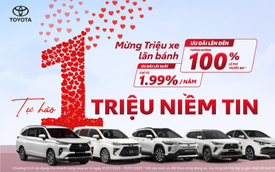 Doanh số tăng trưởng, Toyota tiếp tục duy trì ưu đãi lên đến 100% lệ phí trước bạ