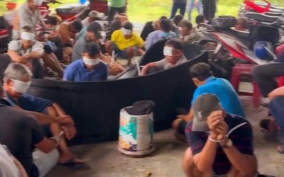 Triệt phá tụ điểm đá gà quy mô lớn tại Tây Ninh, tạm giữ 54 đối tượng