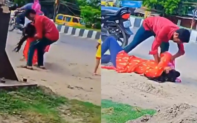 Cãi vã, vợ chồng lao vào ẩu đả dữ dội ngay trên đường