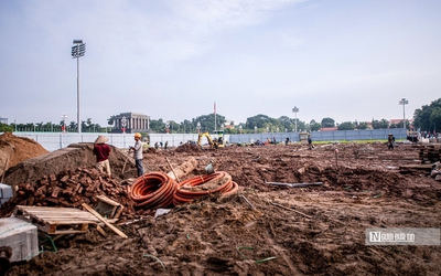 Hà Nội: Khẩn trương thi công, mở rộng đường Hùng Vương để phục vụ sự kiện A80
