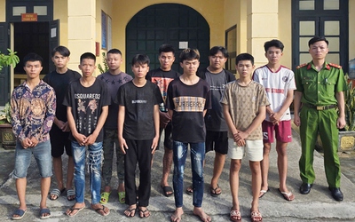 Tạm giữ hình sự 10 đối tượng đánh nhau gây náo loạn đường phố