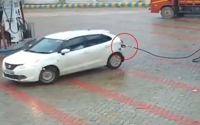 Tài xế ô tô quỵt tiền đổ xăng rồi lái xe bỏ chạy