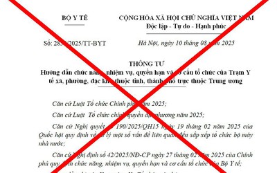 Bộ Y tế lên tiếng về văn bản giả mạo liên quan chức năng, nhiệm vụ của Trạm Y tế xã, phường