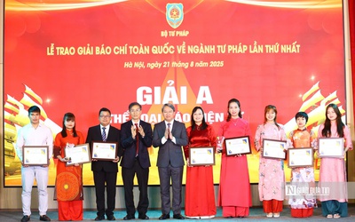 Tạp chí Đời sống và Pháp luật đạt giải A - Giải Báo chí toàn quốc về ngành Tư pháp
