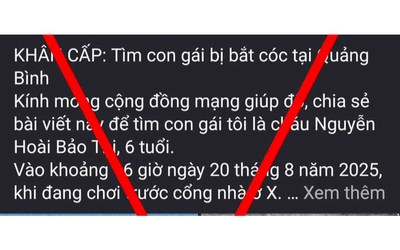 Cảnh báo đăng thông tin giả về bắt cóc trẻ em rồi kêu gọi từ thiện