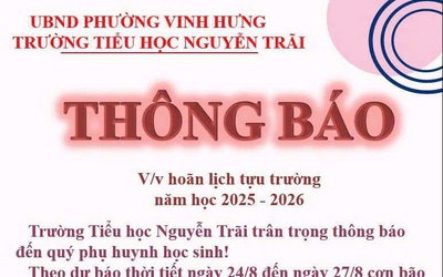Diễn biến mưa bão phức tạp, nhiều trường học ở Nghệ An lùi thời gian tựu trường