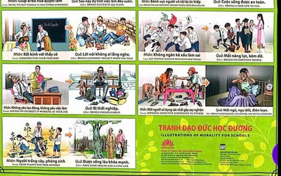 Trường tiểu học treo tranh “luật nhân quả”: Cơ quan chức năng lên tiếng