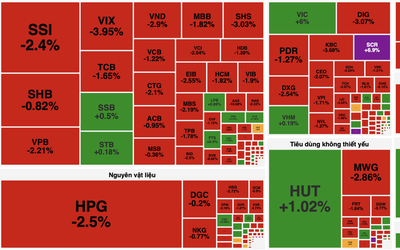VN-Index mất gần 10 điểm, cổ phiếu công nghệ và bất động sản ngược dòng