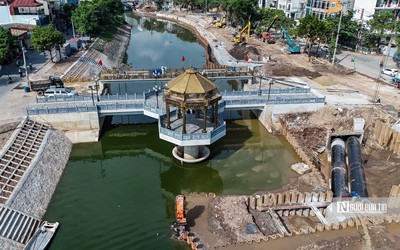 Hà Nội: Hình ảnh mới nhất của đập dâng trên sông Tô Lịch