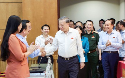 Tổng Bí thư Tô Lâm tiếp xúc cử tri 11 phường ở Hà Nội