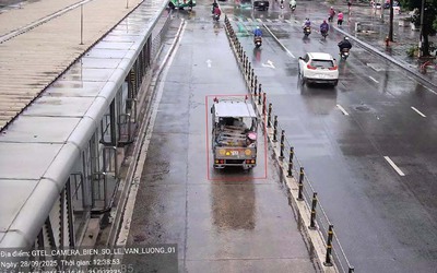 Thêm vị trí lắp camera AI ở Hà Nội, phát hiện loạt xe đi vào làn BRT