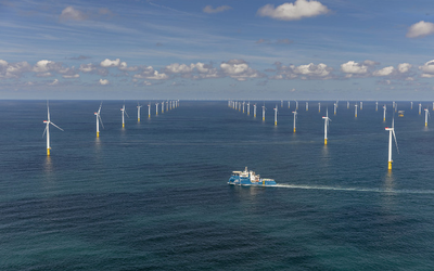 Trang trại điện gió với hơn 100 turbine đang hình thành trên Biển Baltic