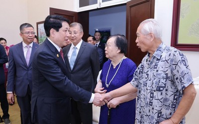 Chủ tịch nước Lương Cường tiếp đại diện gia đình nhân sỹ hữu nghị Trung Quốc