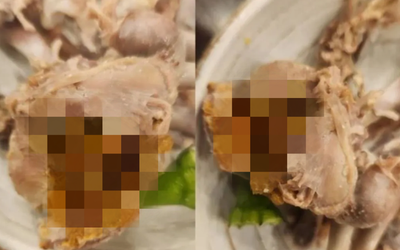 Đang ăn canh gà, người đàn ông sốc ngang khi cắn phải thứ "đáng sợ"