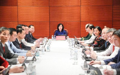 Đại biểu MTTQ, các đoàn thể Trung ương thảo luận Văn kiện Đại hội XIV của Đảng