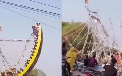 Sập đu quay khổng lồ ở hội chợ, 14 học sinh bị thương