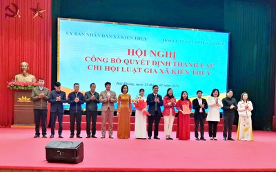 Thành lập Chi hội Luật gia cấp xã đầu tiên tại Hải Phòng