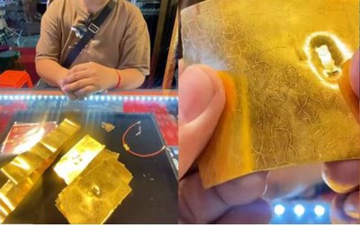Mang vàng được cho đi kiểm tra, người phụ nữ sốc khi bán được 1,2 tỷ đồng