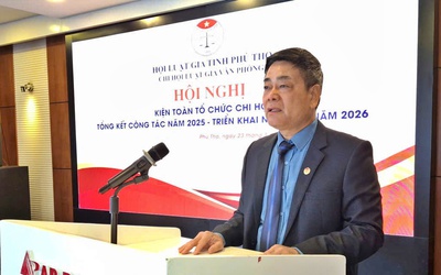 Hội Luật gia tỉnh Phú Thọ công nhận kết quả kiện toàn tổ chức Chi hội Luật gia Văn phòng