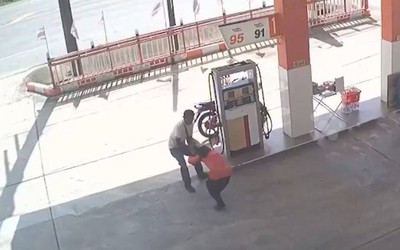 Tấn công nhân viên trạm xăng, tên cướp nhận kết đắng sau vài giây