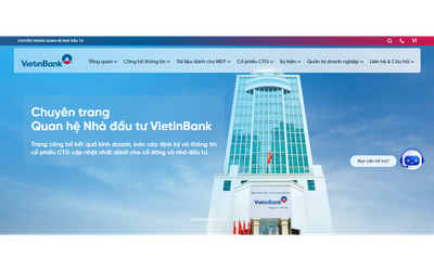 VietinBank ra mắt website Quan hệ Nhà đầu tư mới: Minh bạch kiến tạo niềm tin
