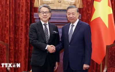 Tổng Bí thư, Chủ tịch nước Tô Lâm tiếp Chủ tịch Ngân hàng Hợp tác Quốc tế Nhật Bản