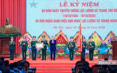 Tổng Bí thư, Chủ tịch nước Tô Lâm dự lễ kỷ niệm 80 năm Ngày truyền thống Lực lượng vũ trang Thủ đô