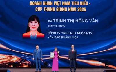 Chủ tịch Yến sào Khánh Hoà nhận danh hiệu “Doanh nhân Việt Nam tiêu biểu - Cúp Thánh Gióng năm 2026” 