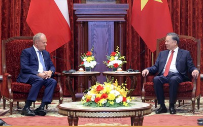 Tổng Bí thư, Chủ tịch nước Tô Lâm tiếp Thủ tướng Ba Lan Donald Tusk
